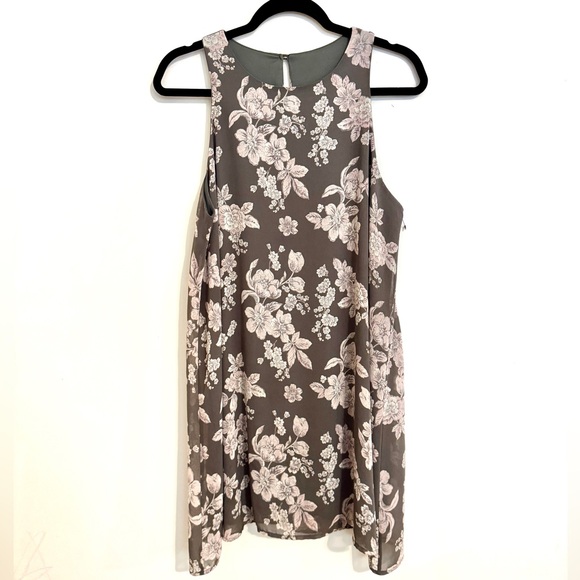 American Threads Gray Floral Dress - Picture 1 of 6